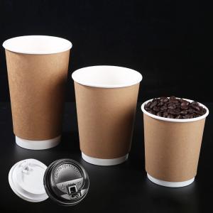 Eco Friendly Double Layer Kraft Paper Cup Disposable Takeaway Home Use