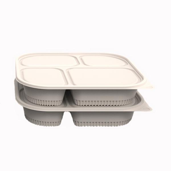 Cheap BRC Degradable Disposable Cornstarch 3 Compartment Food Container for sale