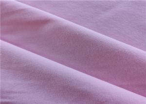 China Pink Knitted Fabric Lycra Cotton Single Jersey 32S Cotton Spandex on sale