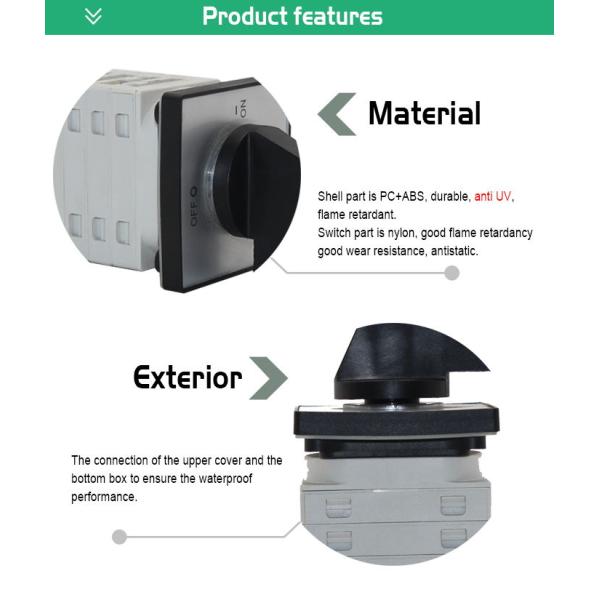 Flame Retardant 8000V DC Solar Isolator Switch For Inverter