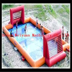 Best CE Fun new air tight water football game inflatable soap soccer field wholesale