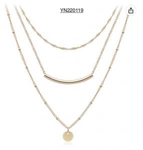 Best SS Steel 45cm Multi Layered Gold Cross Necklace For Women wholesale
