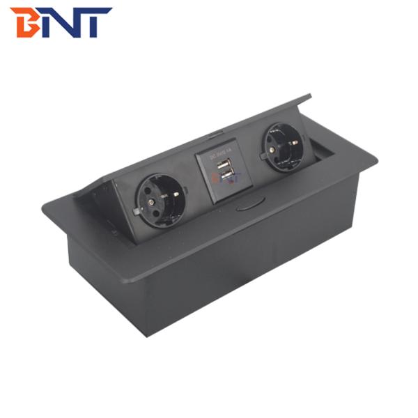 Factory customized embedded table tabletop pop up socket with Schuko/EU power