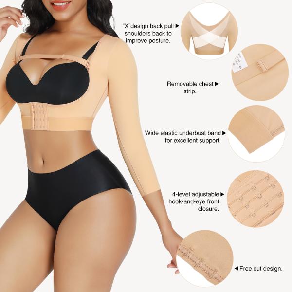 HEXIN High Compression Women's Slimming Shapewear Bra with Adjustable Chest Support