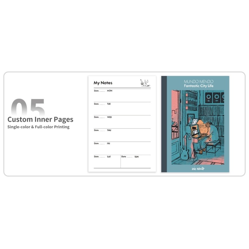 Personalized A6 PU Refillable Leather Notebook Travel Journal Detachable Portable