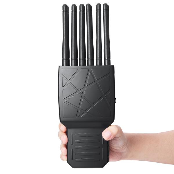 Portable 12 Antennas Full Bands All in One 2G.3G.4G.5G Cell Phone Signal Jammer GPS 2.4GWIFI.5.2G WIFI.5.8G WIFI Signal