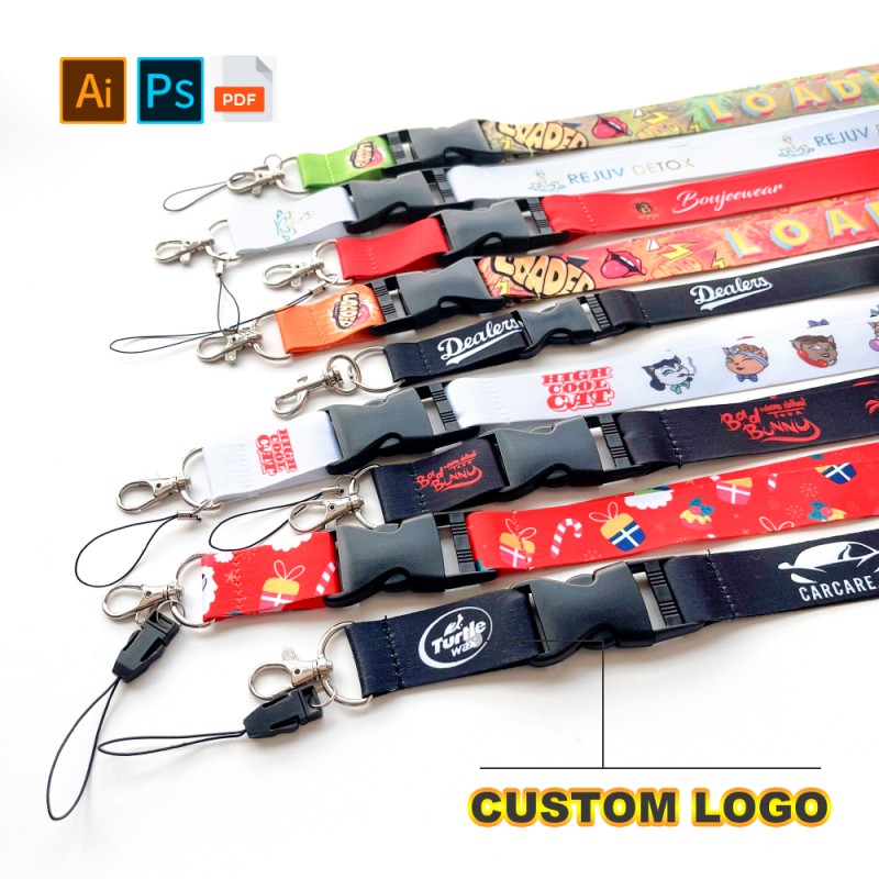 Customized Easter Polyester Lanyard Strap String Keychain work Card Holder Badge