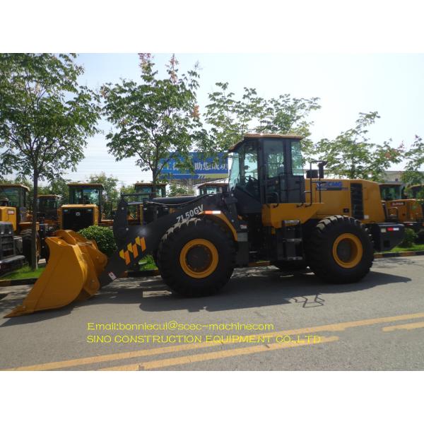 Front End Construction Wheel Loader ZL50GN 5 Tons Bucket Capacity 3 - 4.5m3