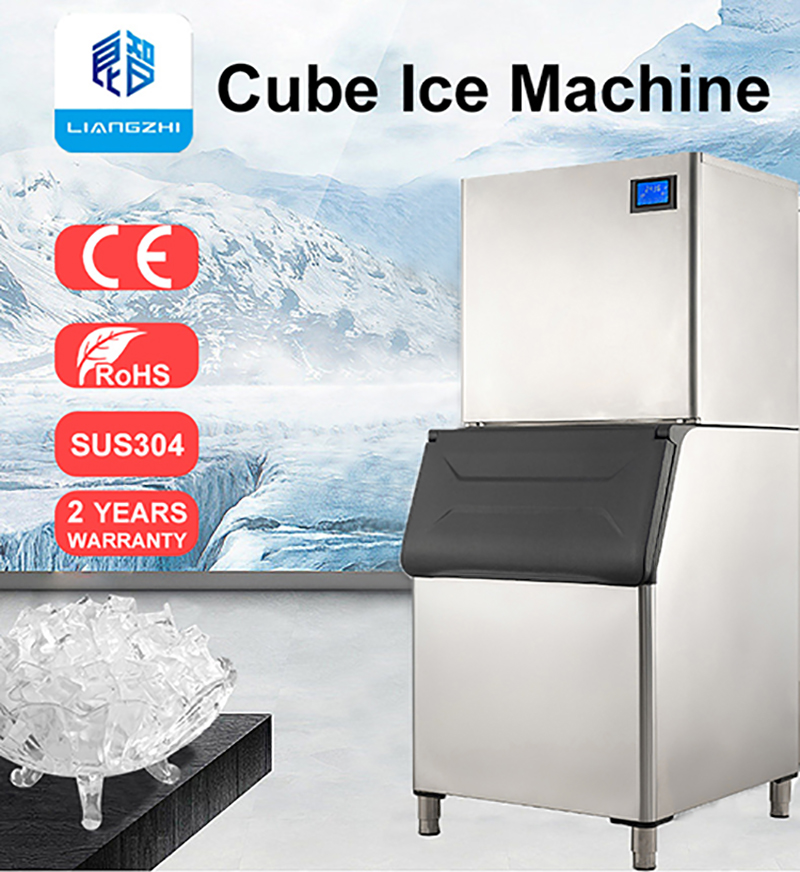 320kg Daily LZ-700 Commercial Square Ice Cube Machine in Lebanon 760*850*1100mm 107 KG
