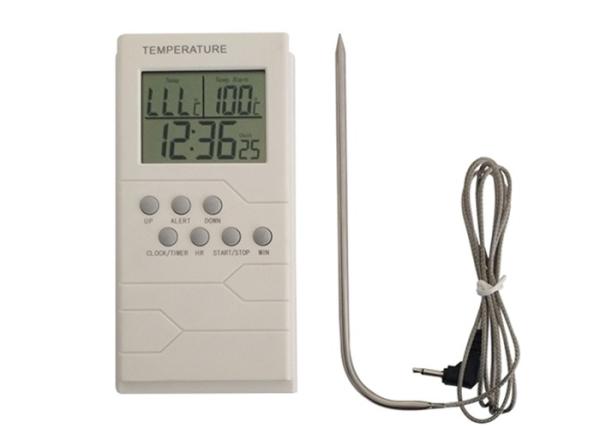 Cheap Multi Function Digital Instant Read Thermometer High Accuracy With Timer / Clock for sale