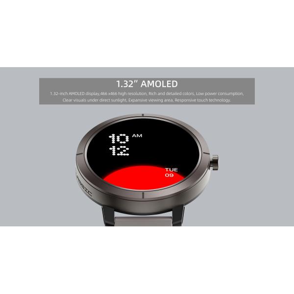 Outdoor 2025 150 Sport Compass GPS Smart Watch with 1.32-Inch AMOLED Display