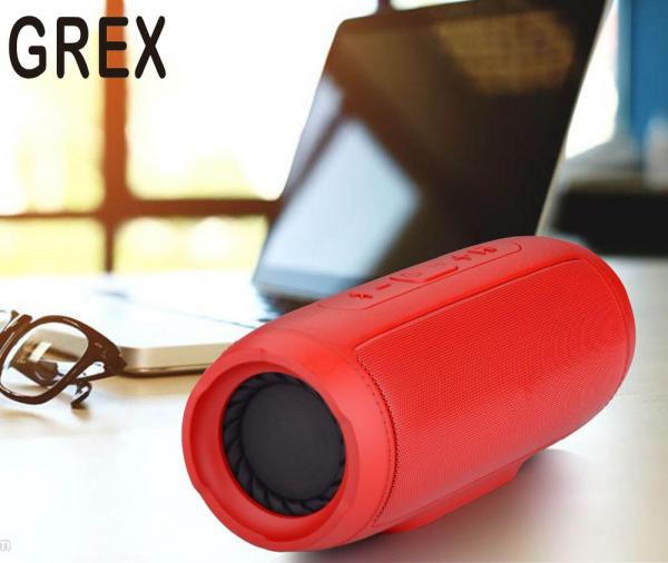 Grex wireless Bluetooth Dual speaker Mini Portable subwoofer TF card Car Handsfree Receive Call Music Suction Mic