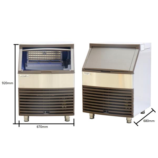 Automatic Air Cooled Ice Machine , SS304 Shell Commercial Ice Machine