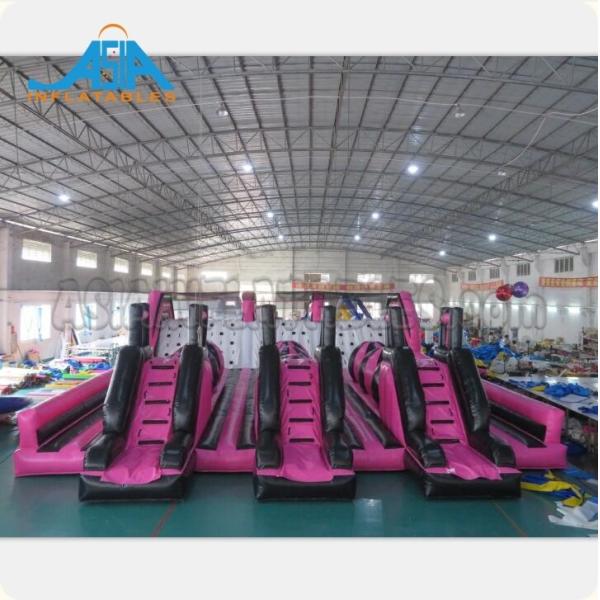 72M Long Interactive Inflatable 5k Obstacle Course / Insane Inflatable Fun Run