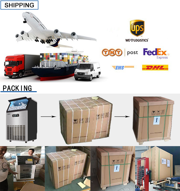 55kg Automatic Ice Block Machine Making Ice Cube Machine With English Language 200W Ice Maker Machine Commercial Home