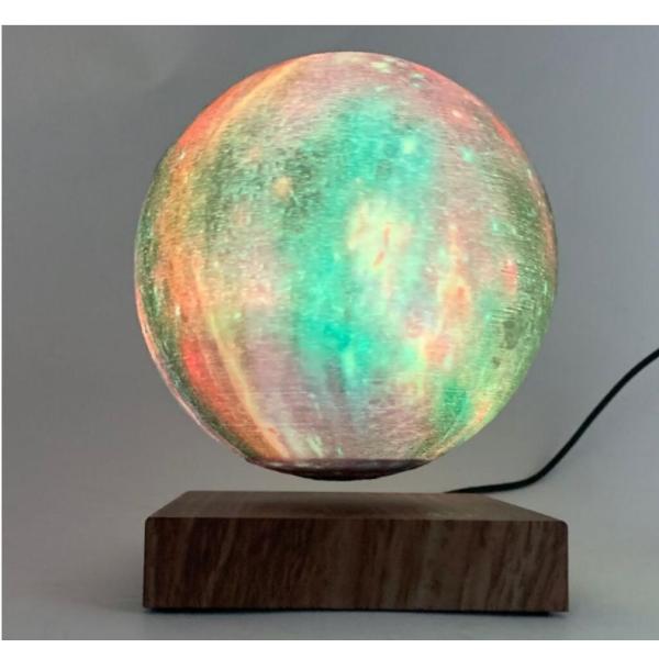 hot sale magnetic levitation 6inch colorful light starry moon lamp 3D printing