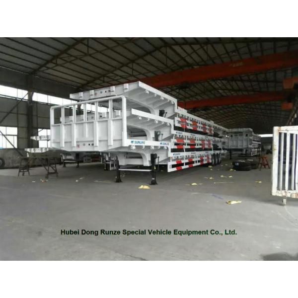 Flatbed Container Trailer 3 axle for container Loading capacity 40 ton ,60ton,80Ton