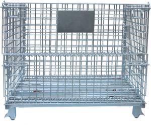 Best Warehouse Foldable Wire Container , 4 Gauge Wire Mesh Pallet Containers wholesale