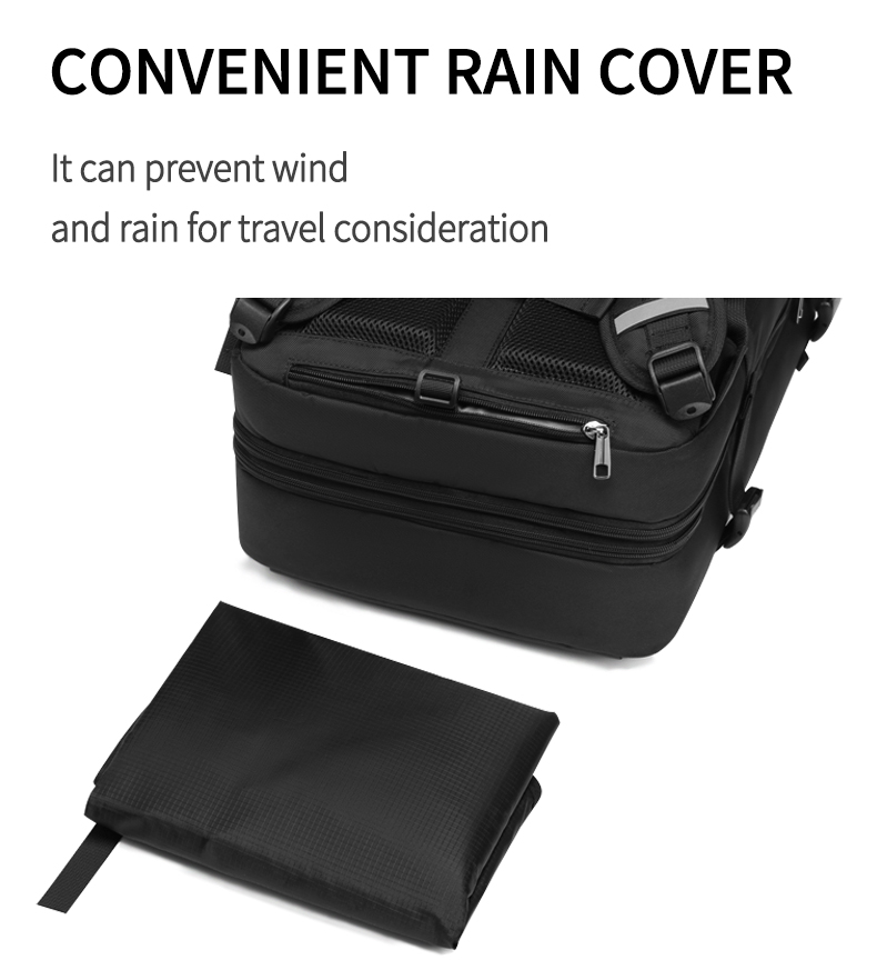 Factory wholesale New large capacity raincoat backpack business travel laptop backpack bag men