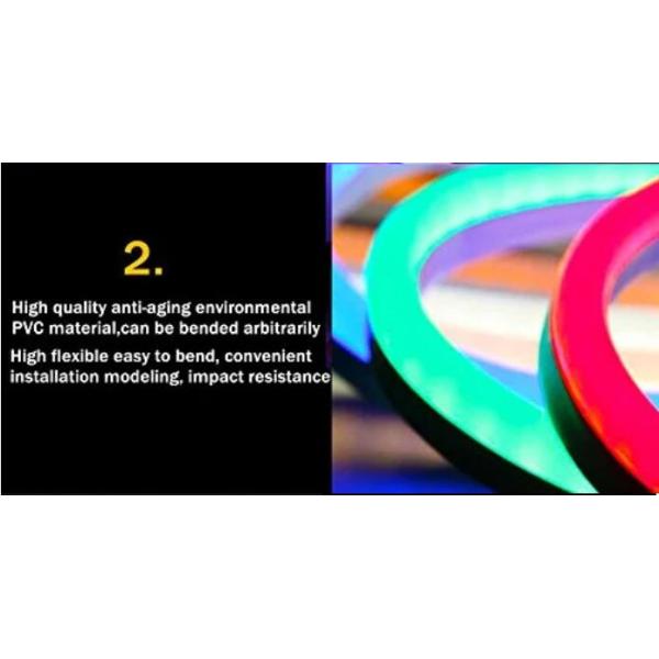 24 Volt Neon LED Strip Lights 6mm Top View For Theme Party Decoration