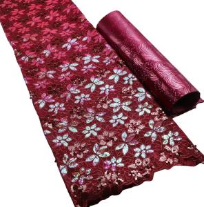Best African Lace Fabric Tulle Sequins Mesh Glitter french sequin lace wholesale