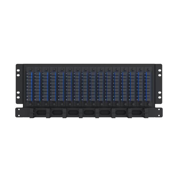 4U Modular Fiber Optic Splitters Distribution Chassis Steel 19inch Rack Mount