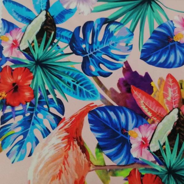 Cheap 85% Nylon Printed Spandex Fabric 150cm Breathable UV Proof 140D+20D for sale