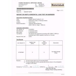 Burgeon Sports Facilities Co., Limited Certifications