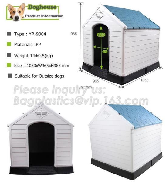 Cheap New Style Outdoor Breathless Removable Dog House Plastic Three Sizes Plastic Dog House, Cat Dog House Of Pet Home, bagea for sale
