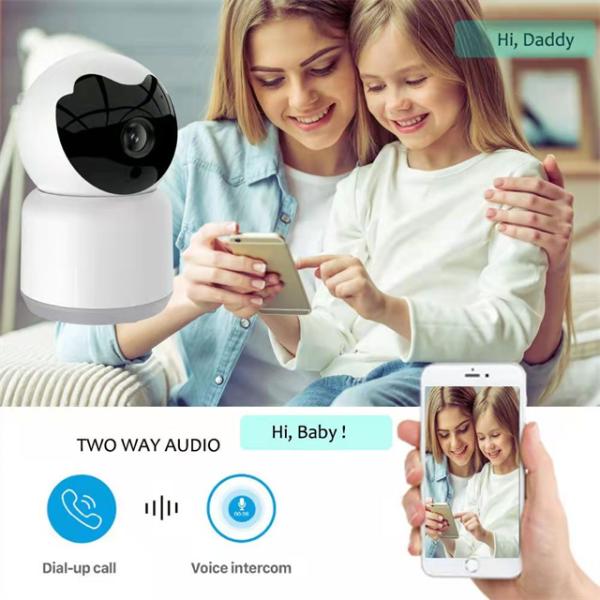3.0MP Tuya Smart Camera H.265 Home Video Monitoring System White