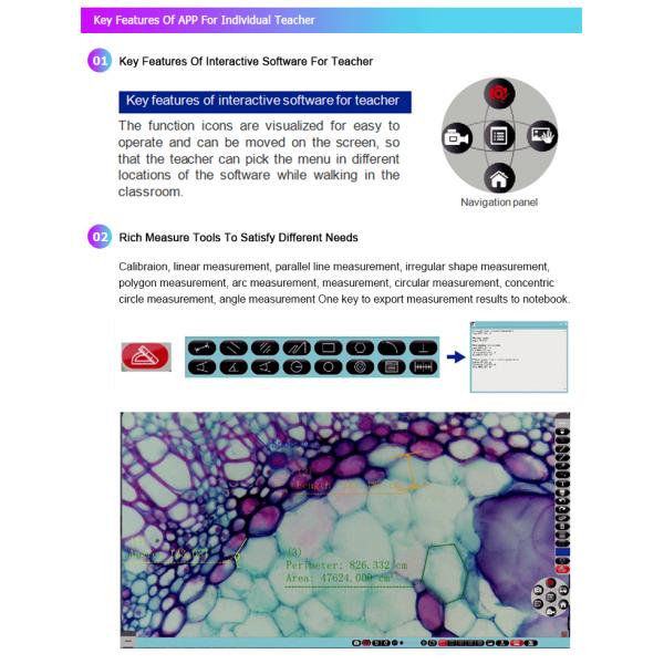 Mini 5G Wifi Build - In Camera , Biological Trinocular Student Microscope A59.4930