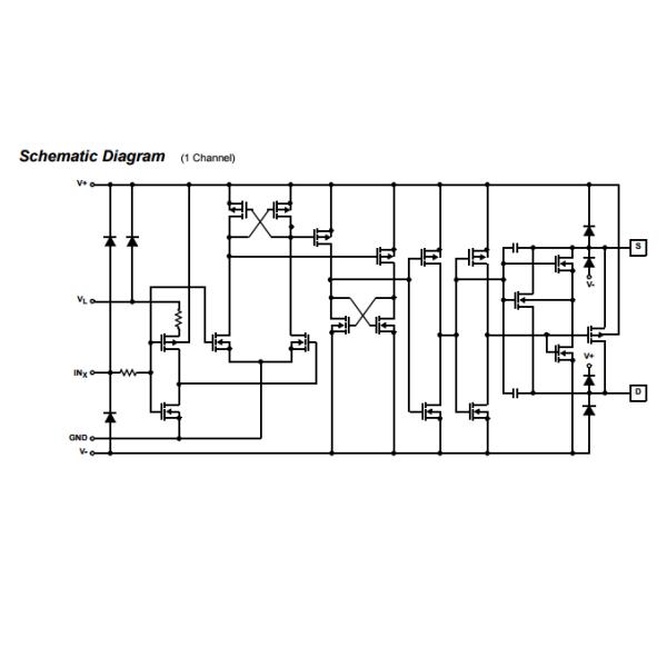 DG412DJZ Monolithic Quad SPST Integrated Circuit Chip , CMOS Analog Switches Off Line Switcher IC
