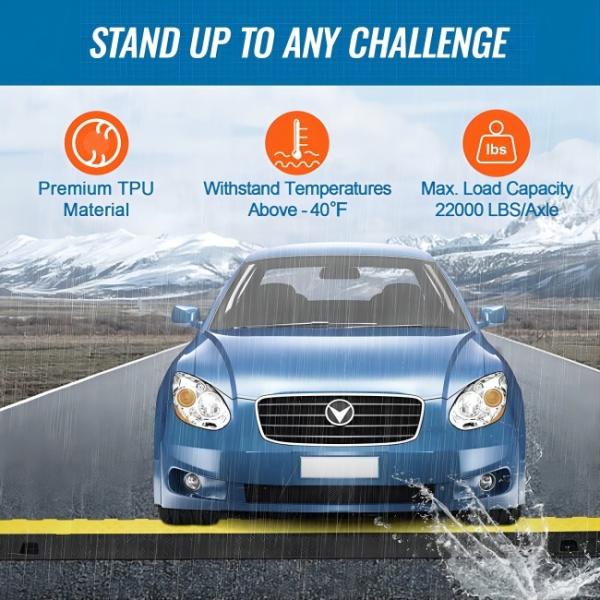 Outdoor Cable Protector Rubber Speed Hump 2 Channel Low Profile Speed Bump