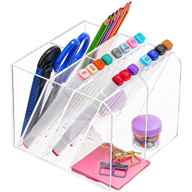 Acrylic Transparent Display Shelf Three-Layer Rectangle for Office and Household Book Pen Storage for Jewelry Display
