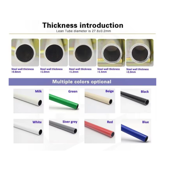 OD 28mm PE Coated Lean Pipe For Rack And Lean Pipe Systems