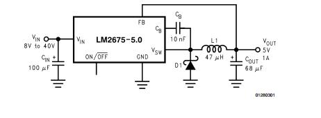LM2675M-ADJ Integrated Circuit Chip SIMPLE SWITCHER Power Converter High Efficiency 1A Step-Down Voltage Regulator
