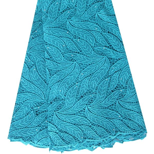 Cheap Teal blue african cord lace fabric 2015 / wedding dresses guipure lace / chemical lace for sale