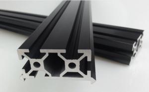 Black Anodized 6063 / 6065 V Slot Extruded Aluminium Profiles With OEM / ODM Service