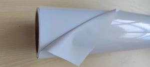 China 80 / 100 Micron PVC Sticker Paper Rolls Self Adhesive Vinyl For Advertising on sale