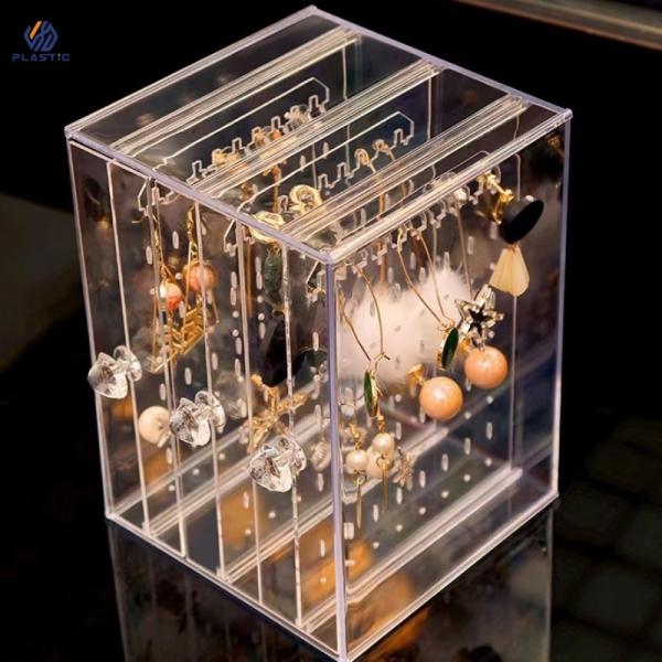 Glossy Surface Acrylic Makeup Organizer Box Beauty Product Acrylic Cosmetic Box
