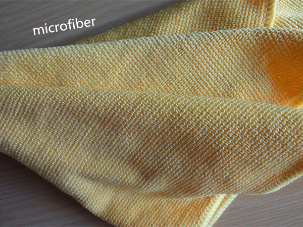 Microfiber Fabric Yellow Big Pearl 40*40 Polyester Cleaning Towel