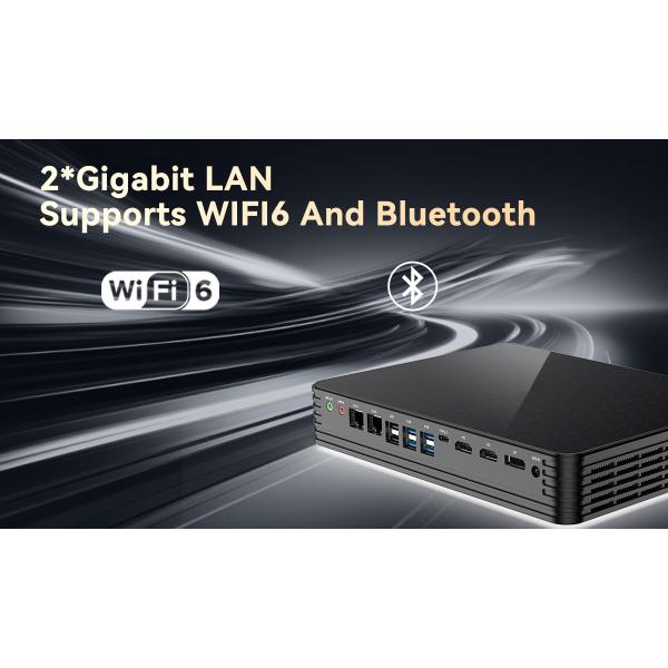 AMD Ryzen 9 5900HX Mini Gaming PC Dual LAN Dual HD DDR4 64GB With Fan