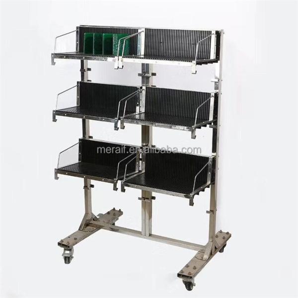 Cheap ESD Antistatic circulation pcb storage Rack esd PCB cart trolley with hanging pcb rack for sale