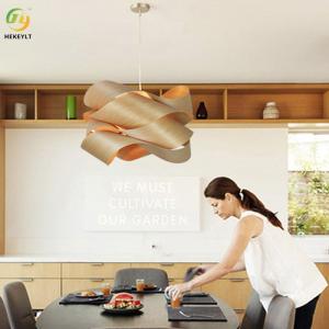 Best Creative Wood Leather Chandelier Living Room Bedroom Inn Aisle Modern Simple Decorative Lamps wholesale