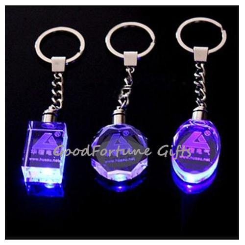 promotion gift Crystal Colourful Keychain With Light