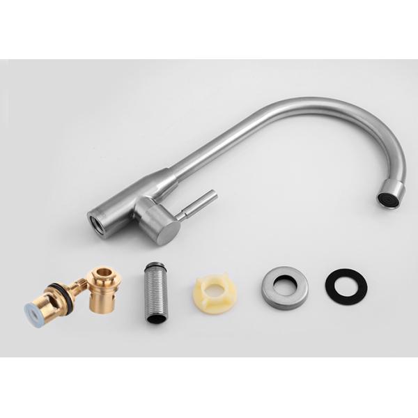 Contemporary Modern Sink Faucets For Kitchen , Brass Construction