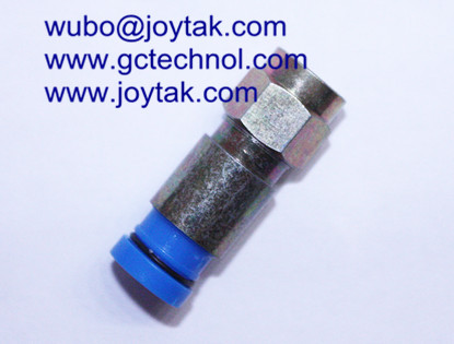 F Compression Connector for RG6 universal cable waterproof type all brass F male compression