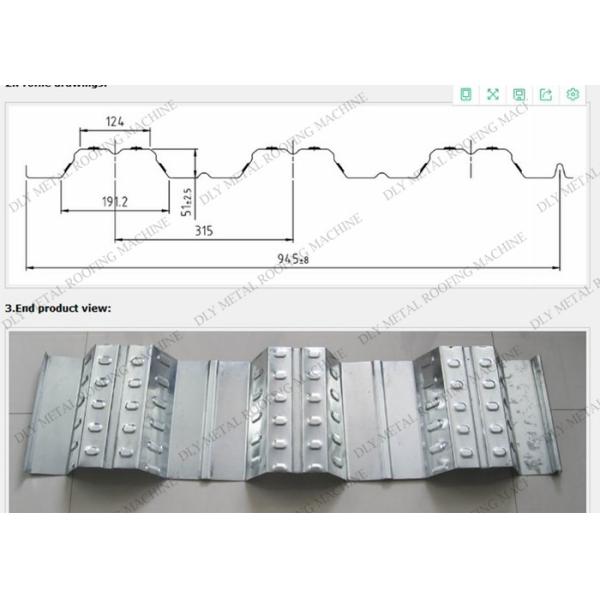 13000kg Floor Deck Roll Forming Machine PLC Steel Deck Forming Machine