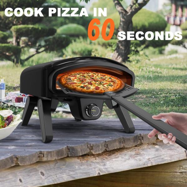 Convenient 14 Inch CE Home Pizza Maker with Digital Timer Control and Foldable Design
