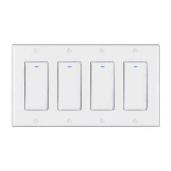 220V Tuya Touch Screen Dimmer Switch 4 Gang Smart Home Alexa Google Home